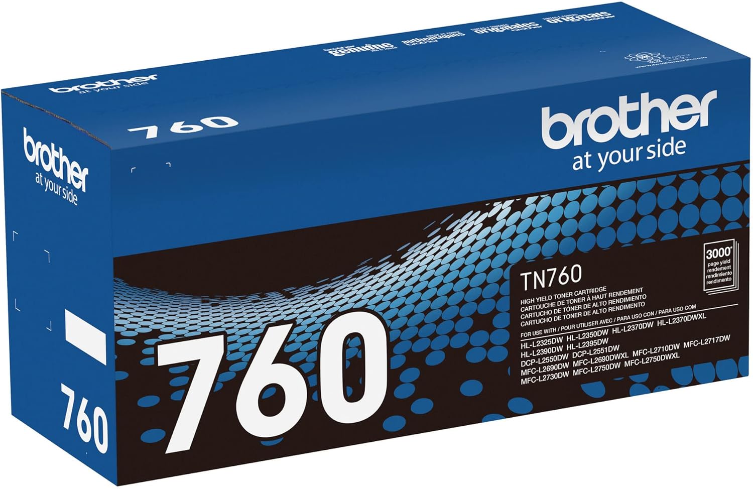 Brother Genuine TN760 High Yield Black Toner Cartridge, (for use with MFC-L2710DW MFC-L2750DW HL-L2350DW HL-L2370DW HL-L2395DW HL-L2390DW DCP-L2550DW Printers) (Pack of 1) - Image 4