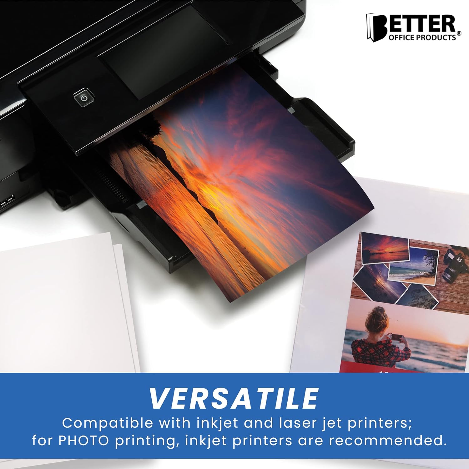 Better Office Products Glossy Photo Paper, 8.5 x 11 Inch, 100 Sheets, 200 gsm/53LBS, Letter Size, 100-Count Pack - Image 5